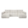 Sofá cama tapizado en U con arcón de almacenamiento ALMADA, beige