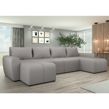 Sofá cama universal tapizado en forma de U NEWPORT gris
