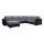 Sofá cama universal tapizado en forma de U YORK gris/negro