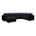 Sofá cama universal tapizado en forma de U YORK negro/antracita