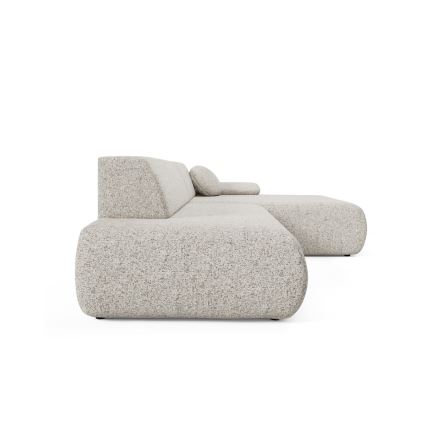 Sofá esquinero cama con almacenamiento en forma de L PRATO derecha beige