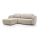 Sofá esquinero cama con almacenamiento en forma de L OLBIA izquierda beige
