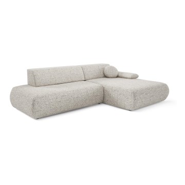 Sofá esquinero cama con almacenamiento en forma de L PRATO derecha beige