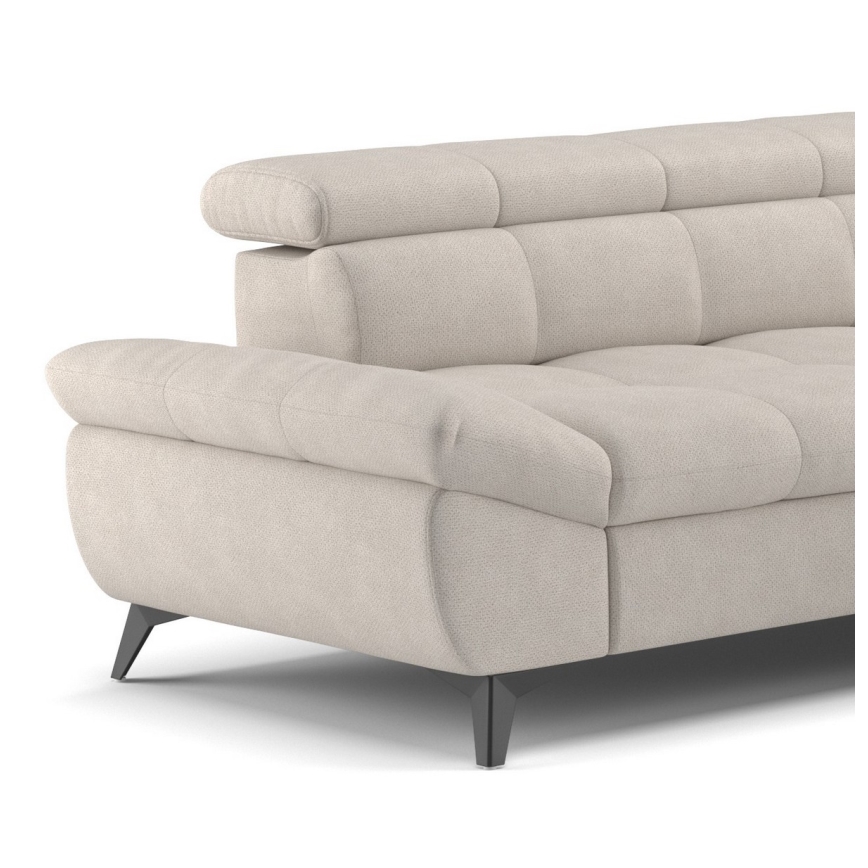 Sofá esquinero extensible en L MARANO derecho beige