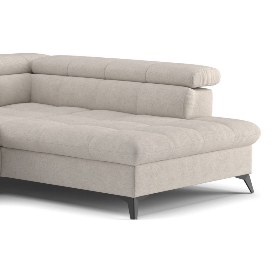 Sofá esquinero extensible en L MARANO derecho beige