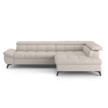Sofá esquinero extensible en L MARANO derecho beige