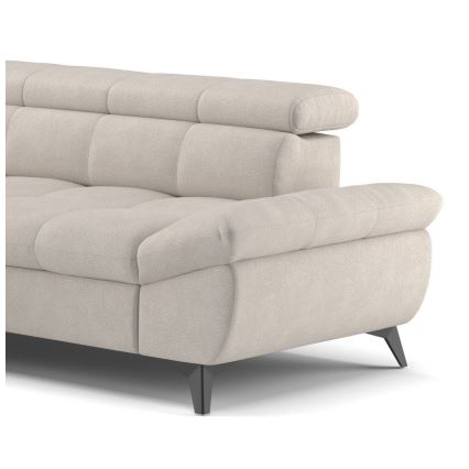 Sofá esquinero en L abatible MARANO izquierdo beige