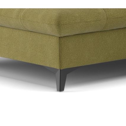 Sofá esquinero extensible en L MARANO izquierdo color oliva