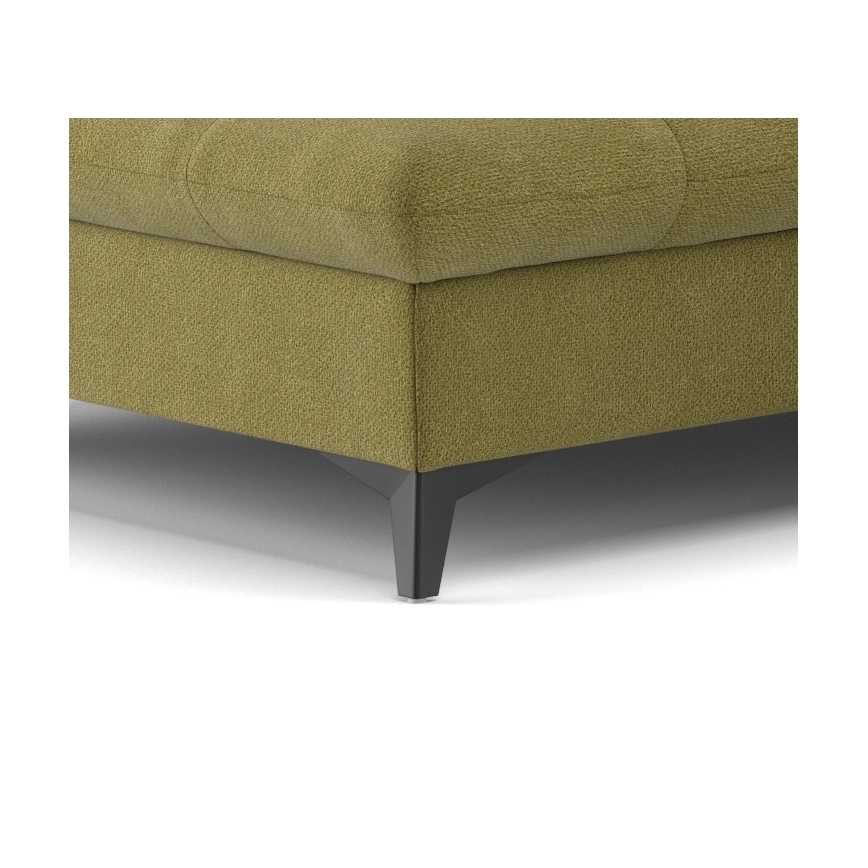 Sofá esquinero extensible en L MARANO izquierdo color oliva