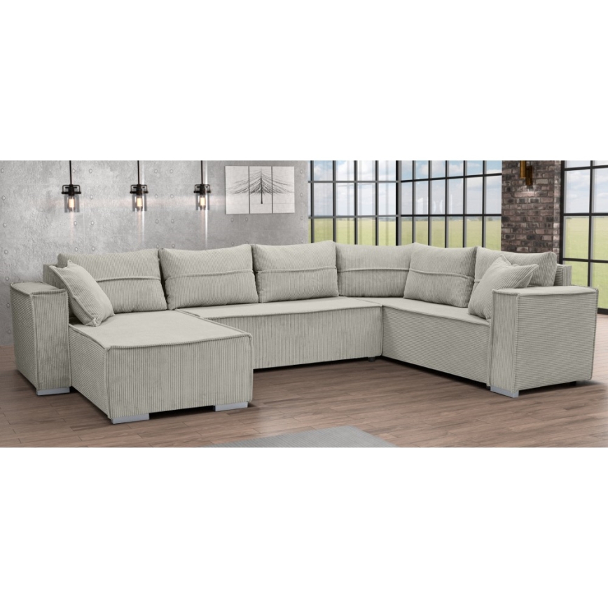 Sofá esquinero convertible en U LONDON beige