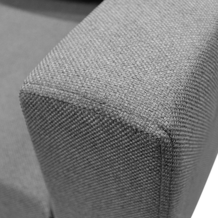 Sofá esquinero convertible en U SEYA, de orientación reversible, con espacio de almacenamiento, gris