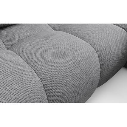 Sofá esquinero tapizado en L ALMADA, convertible con arcón, orientación derecha, gris