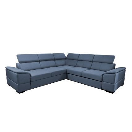 Sofá esquinero versátil y convertible con espacio de almacenamiento GRANADA azul