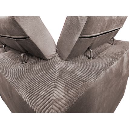 Sofá cama extensible con chaiselongue en forma de U universal con espacio de almacenamiento SALVADA beige