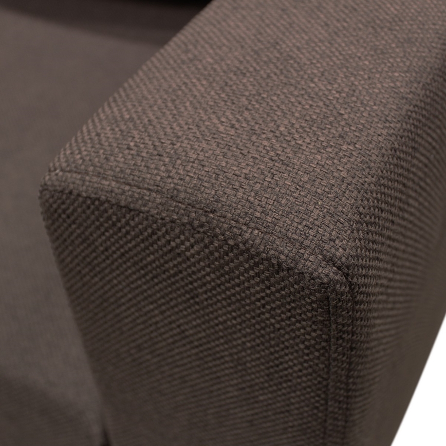 Sofá esquinero reversible y convertible en U SEYA con espacio de almacenamiento, marrón