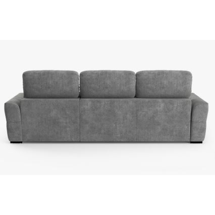 Sofá esquinero universal extensible de tres plazas con espacio de almacenamiento TRENTO gris