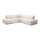 Sofá esquinero extensible en forma de L TERAMO con almacenamiento, lado derecho, color beige