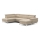 Sofá esquinero extensible en forma de U CATANIA con almacenamiento, lado izquierdo, color beige