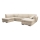 Sofá esquinero extensible en forma de U SERPA con almacenamiento, lado izquierdo, color beige