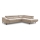 Sofá esquinero extensible en L BRESCIA con almacenamiento, lado derecho, color beige