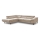 Sofá esquinero extensible en L BRESCIA con almacenamiento, lado izquierdo, color beige