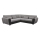 Sofá esquinero extensible en L con espacio de almacenamiento VISEU, lado derecho, gris/negro