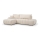 Sofá esquinero plegable en forma de L con espacio de almacenamiento DESIO izquierda beige