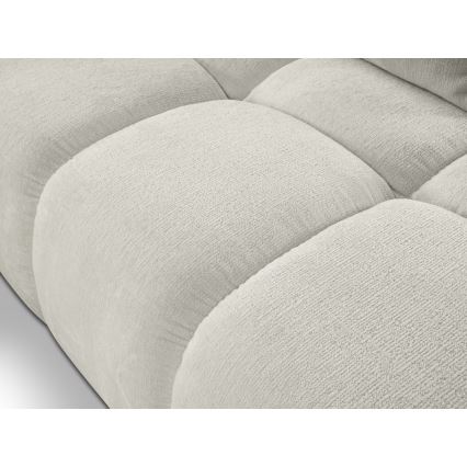 Sofá esquinero tapizado abatible en L ALMADA con almacenamiento, lado izquierdo, color beige