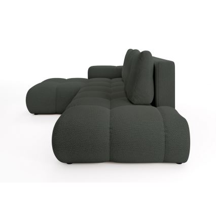 Sofá esquinero cama tapizado ALMADA en L, con arcón, orientación izquierda, antracita