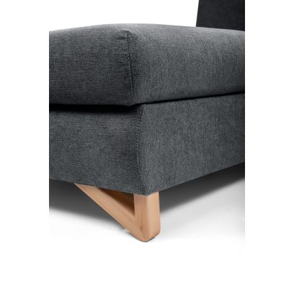 Sofá esquinero tapizado convertible en L AVESTA con arcón, orientación izquierda, antracita