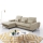 Sofá esquinero tapizado convertible con espacio de almacenamiento en L ALTA, versión izquierda, beige
