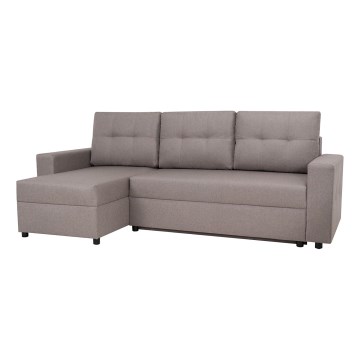 Sofá esquinero universal con función de cama y espacio de almacenamiento SEVILLA gris