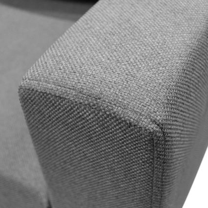 Sofá esquinero universal convertible en U con espacio de almacenamiento SEYA gris