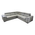 Sofá esquinero universal extensible con espacio de almacenamiento GRANADA gris
