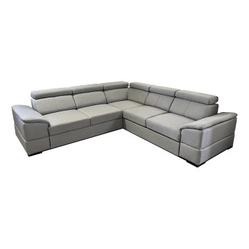 Sofá esquinero universal extensible con espacio de almacenamiento GRANADA gris