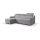 Sofá esquinero universal extensible con espacio de almacenamiento PORTO gris