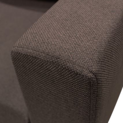 Sofá esquinero universal extensible en forma de U SEYA con espacio de almacenamiento, color marrón
