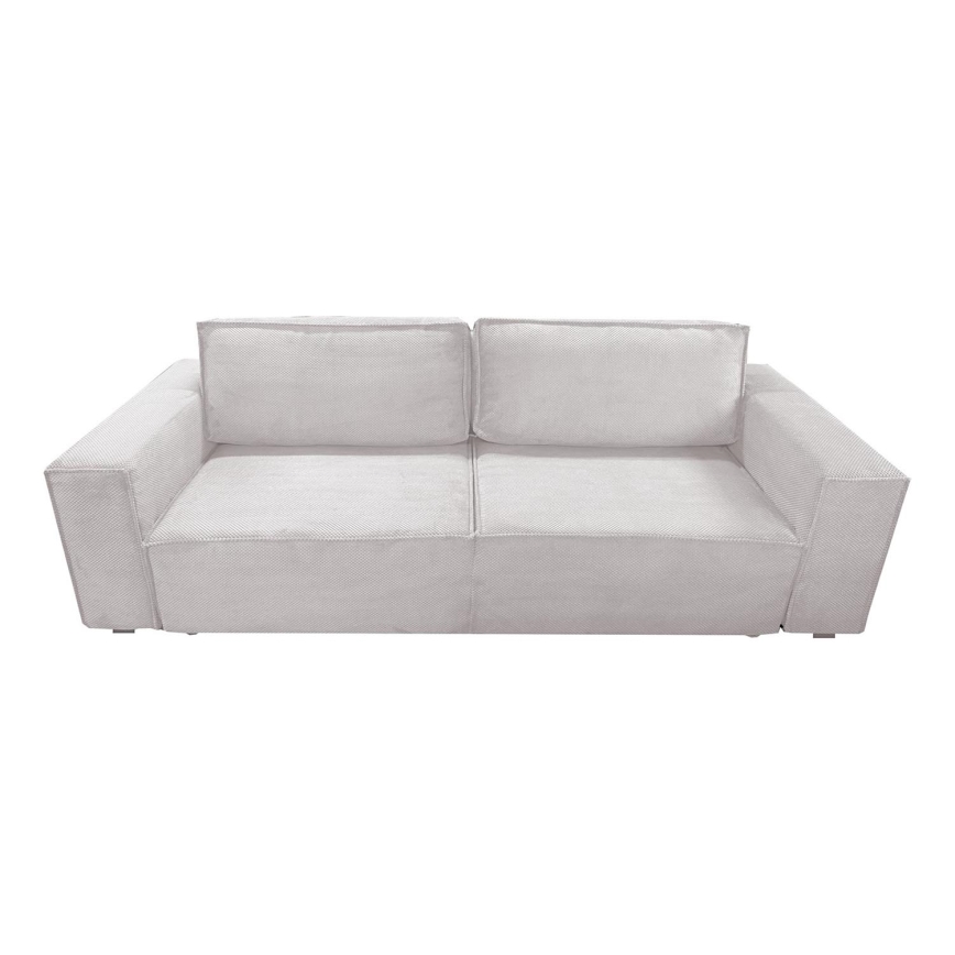 Sofá plegable de tres plazas con espacio de almacenamiento RONDA beige