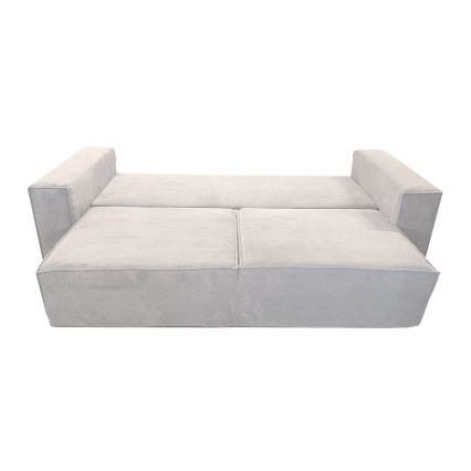 Sofá plegable de tres plazas con espacio de almacenamiento RONDA beige