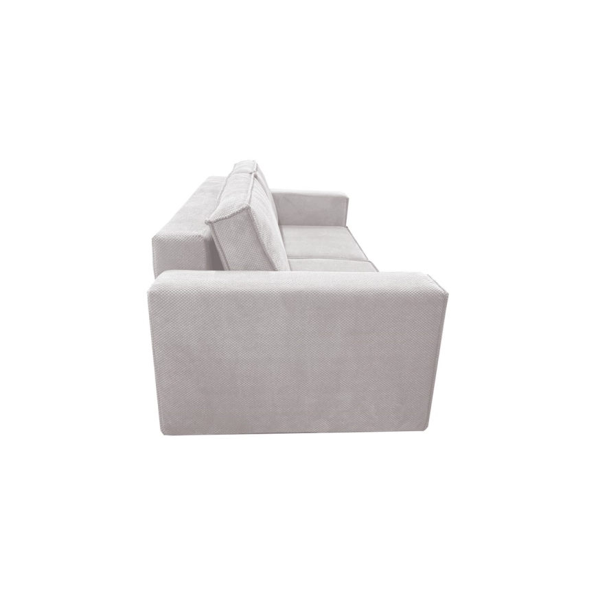 Sofá plegable de tres plazas con espacio de almacenamiento RONDA beige
