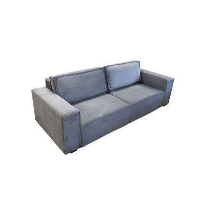 Sofá plegable de tres plazas con espacio de almacenamiento RONDA gris