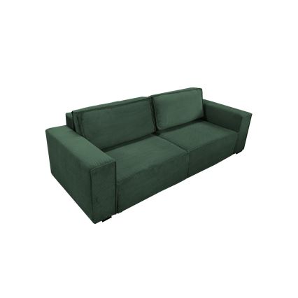 Sofá plegable de tres plazas con espacio de almacenamiento RONDA verde