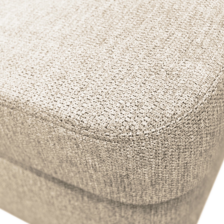 Sofá rinconero en forma de U tapizado y plegable SERPA derecho beige