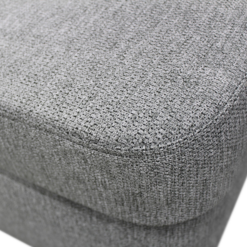 Sofá rinconero en forma de U tapizado y plegable SERPA derecho gris