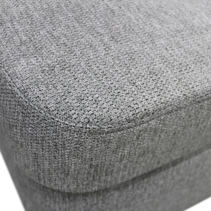 Sofá rinconero en forma de U tapizado y plegable SERPA izquierda gris