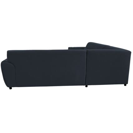 Sofá rinconero en forma de U tapizado y plegable VISEU izquierda antracita/negro