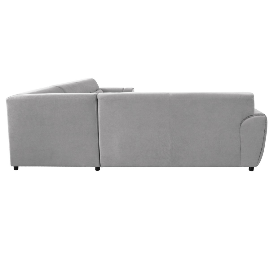 Sofá rinconero en forma de U tapizado y plegable VISEU izquierda gris/blanco