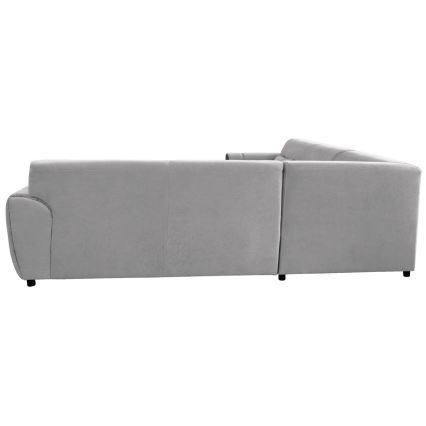 Sofá rinconero en forma de U tapizado y plegable VISEU izquierda gris/negro