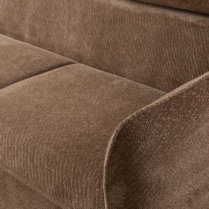 Sofá rinconero plegable con espacio de almacenamiento BEJA beige izquierdo