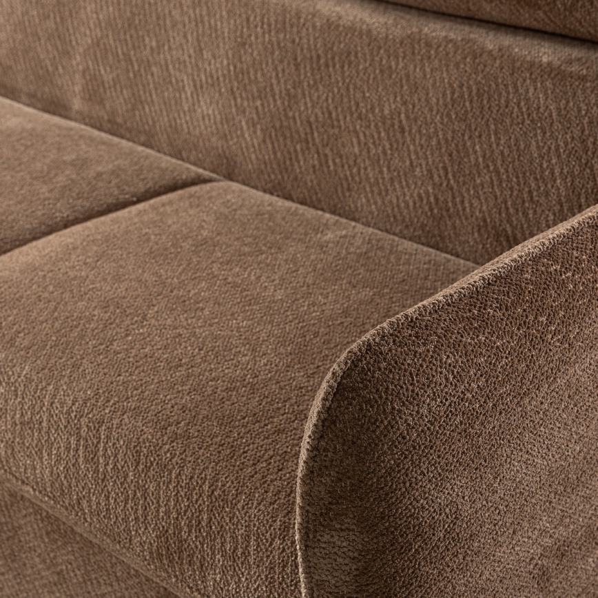 Sofá rinconero plegable con espacio de almacenamiento BEJA beige izquierdo